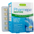 Box of Pharmepa Restore dietary supplement with capsules on a white background