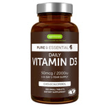 A bottle of Igennus Healthcare Nutrition Daily Vitamin D3 dietary supplement, containing 365 small tablets. The product is in an amber brown bottle with a silver cap and a dark brown label featuring white and green text.