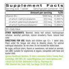 A supplement facts label for a tablet product, showing serving size, servings per container, and a table of vitamin B12 and methylcobalamin amounts with percentages. The label includes other ingredients, directions for use, and manufacturer contact information at the bottom.