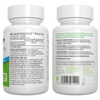 Two white bottles of Tola Magnesium Complex dietary supplement shown from the back, displaying supplement facts and directions in green text.