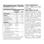 A Supplement Facts label for a softgel supplement, showing serving size 2 softgels, calories, fat content, cholesterol, and ingredients including astaxanthin and omega-3 wild fish oil.