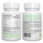 Two supplement bottles with labels on a white background
