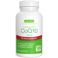 A white bottle of Igennus CoQsol-CP CoQ10 100mg dietary supplement, containing 120 softgels, shown against a plain white background.