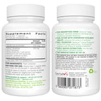 Two white bottles of Berberis cream shown from the back, displaying the Supplement Facts labels with black and green text on a white background.