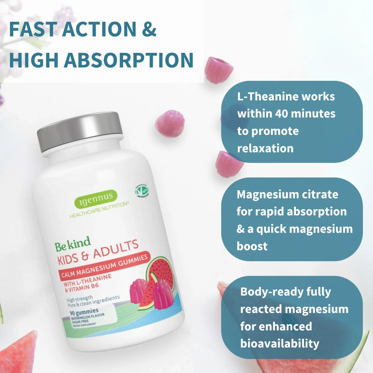 Mg + L-Theanine + B6/The synergistic trio for calm focus & sleep