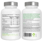 Two white bottles of Elderberry Immune Gummies shown from the back, displaying the supplement facts label and product details on a clean white background.