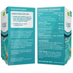 Two boxes of Vegveger Food Supplement shown at an angle against a plain white background, displaying the front and back panels of the packaging.