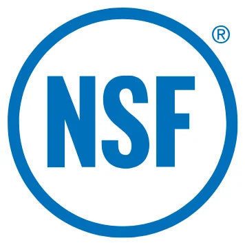 Blue NSF logo inside a blue circle on a white background, with a registered mark in the upper right.
